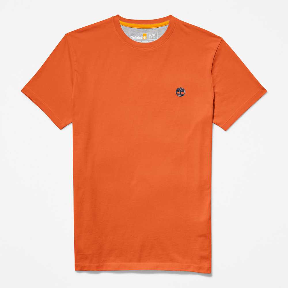 Men's Timberland Dunstan River T Shirts Orange | UAE-0541872