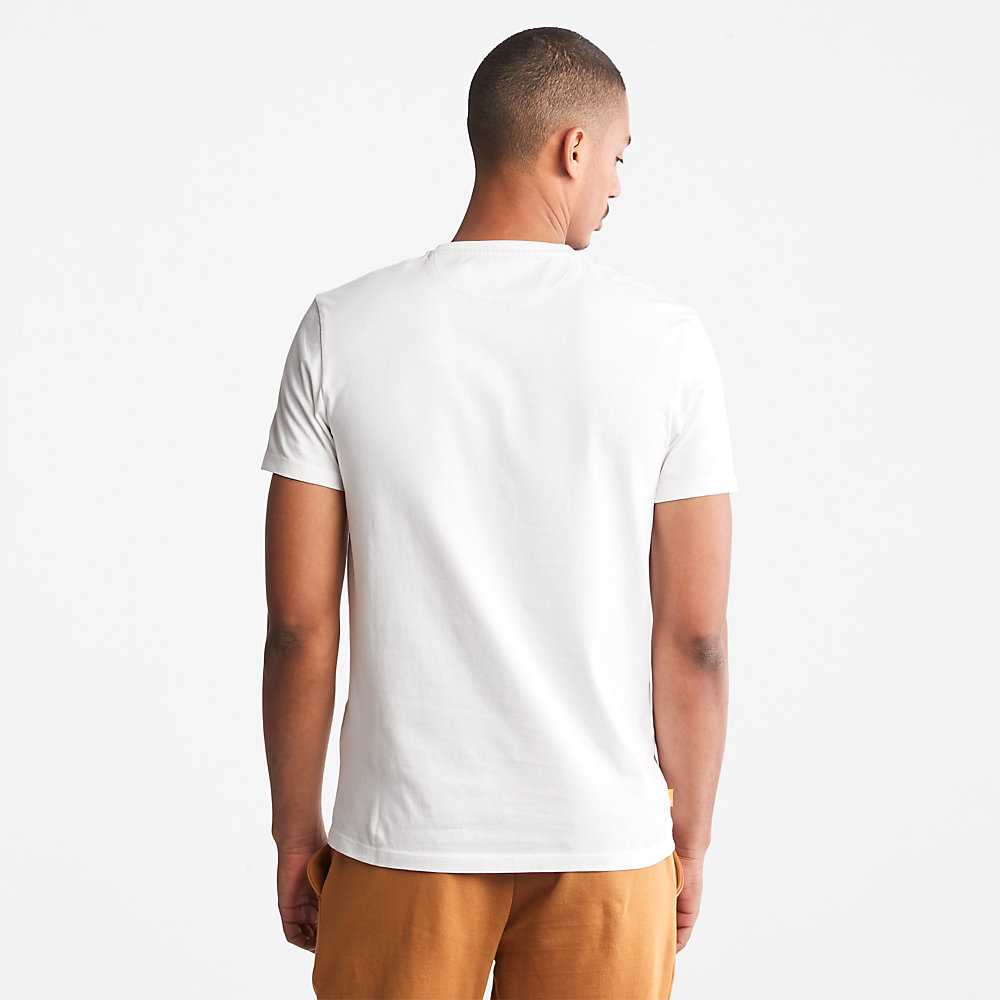 Men's Timberland Dunstan River T Shirts White | UAE-0619354