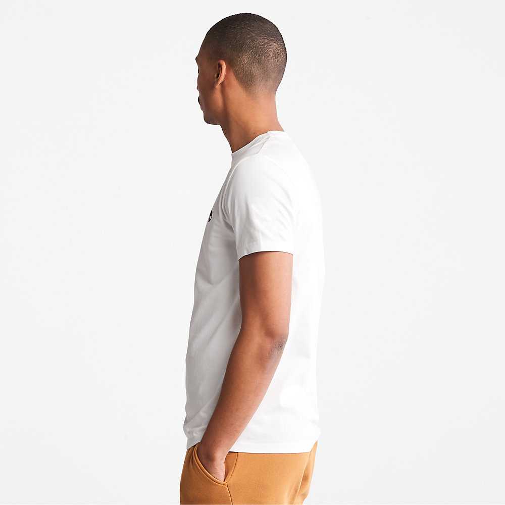 Men's Timberland Dunstan River T Shirts White | UAE-0619354