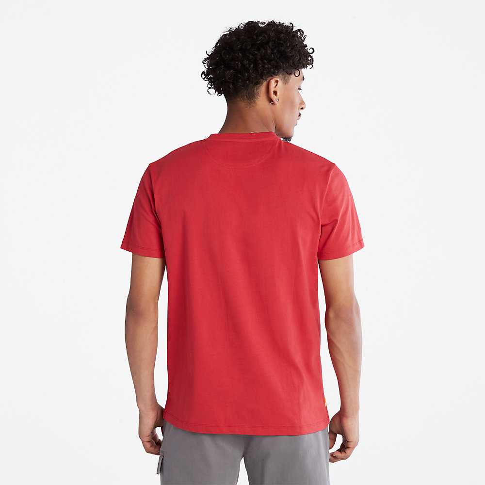 Men's Timberland Dunstan River T Shirts Red | UAE-0793851