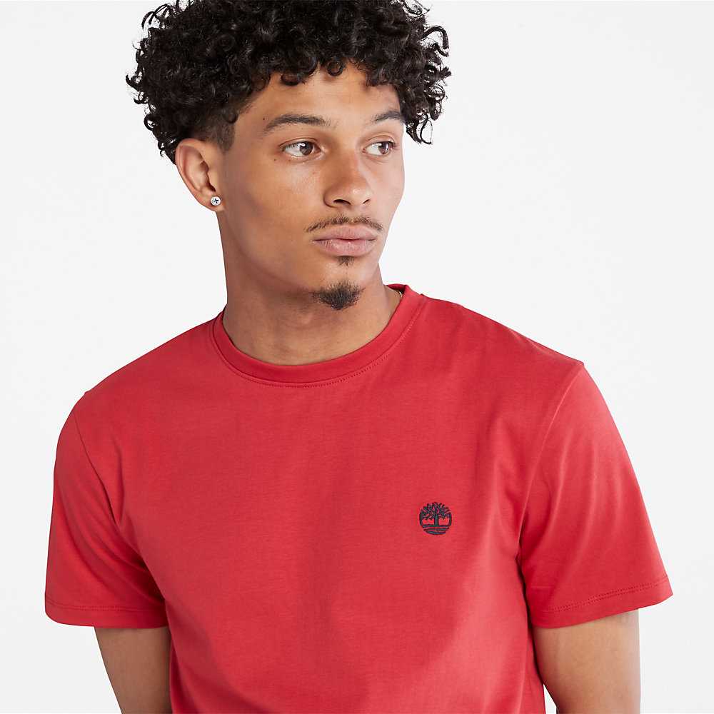 Men's Timberland Dunstan River T Shirts Red | UAE-0793851