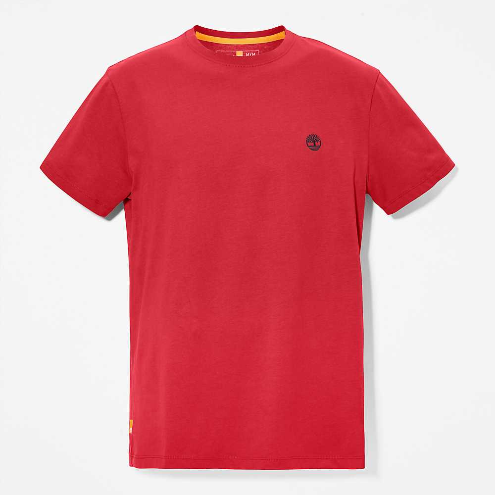 Men's Timberland Dunstan River T Shirts Red | UAE-0793851