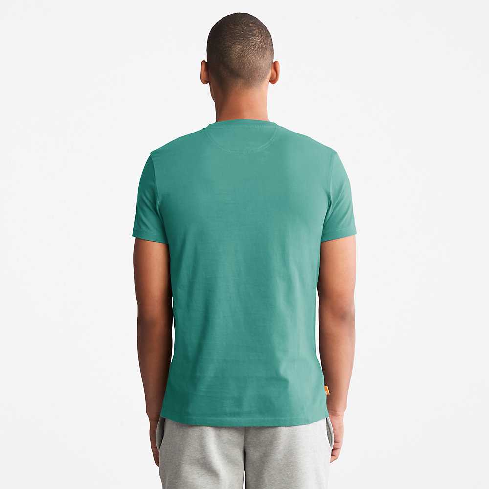 Men's Timberland Dunstan River T Shirts Green | UAE-1078296