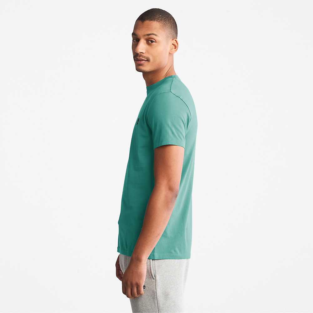 Men's Timberland Dunstan River T Shirts Green | UAE-1078296