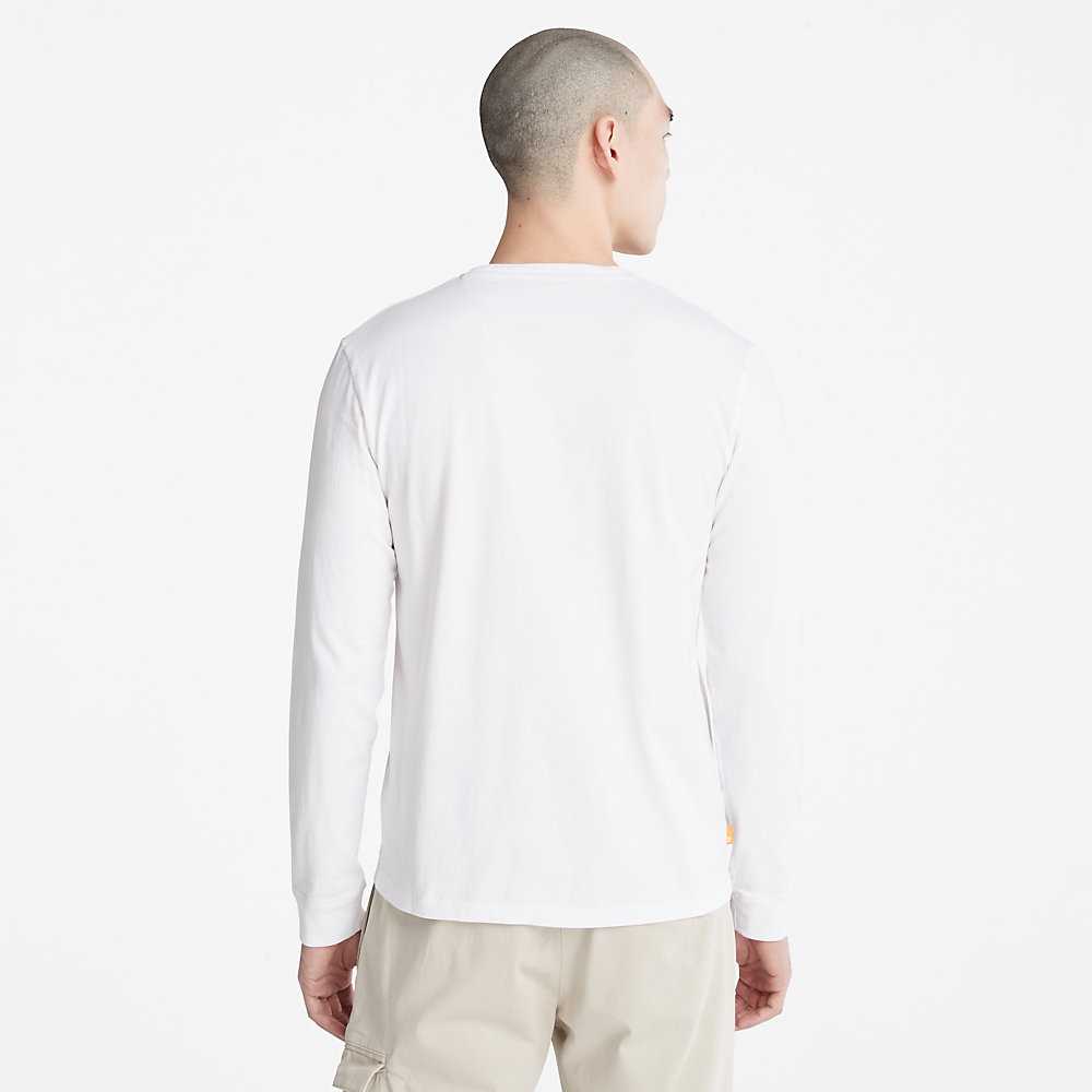 Men's Timberland Dunstan River T Shirts White | UAE-2483756