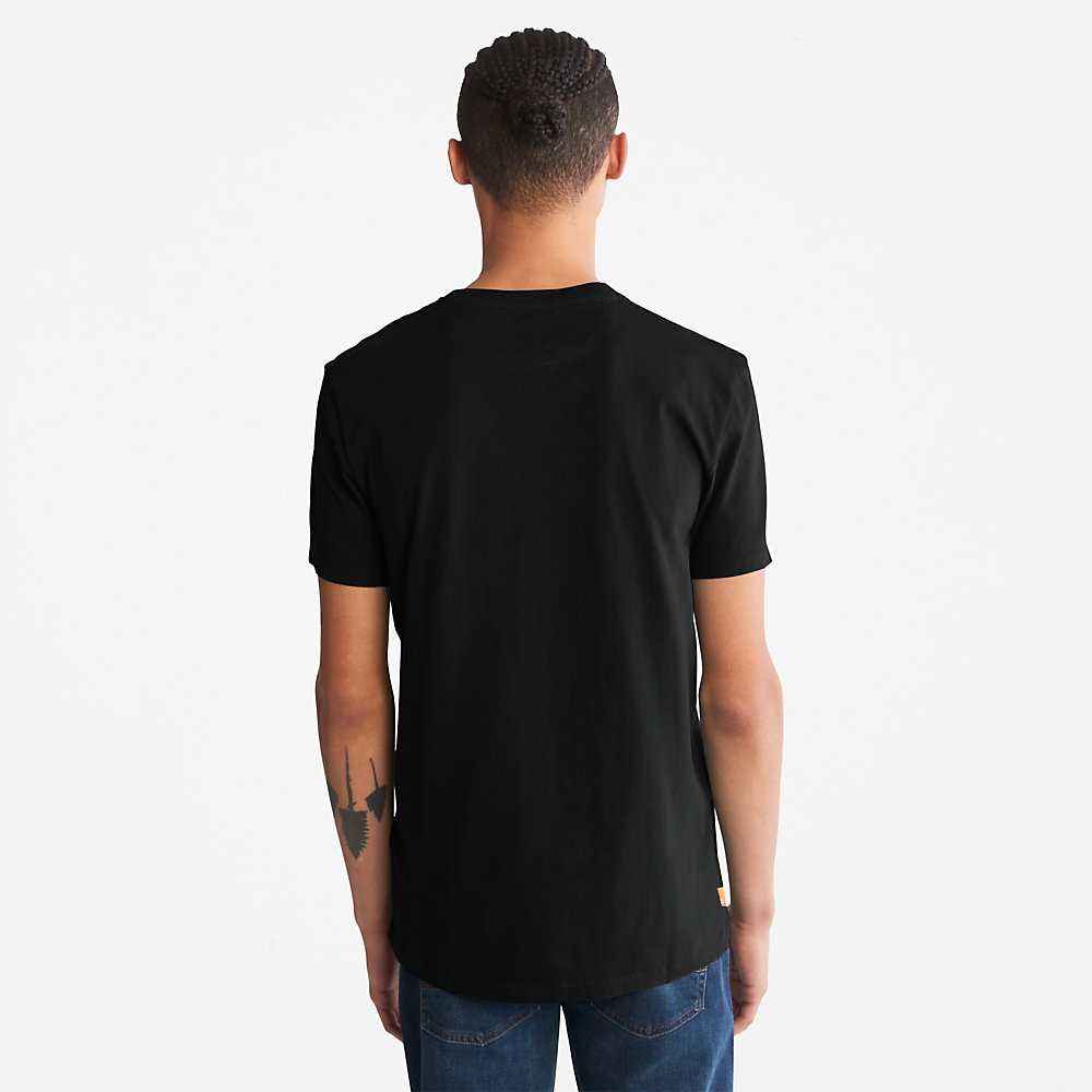 Men's Timberland Dunstan River T Shirts Black | UAE-2503148