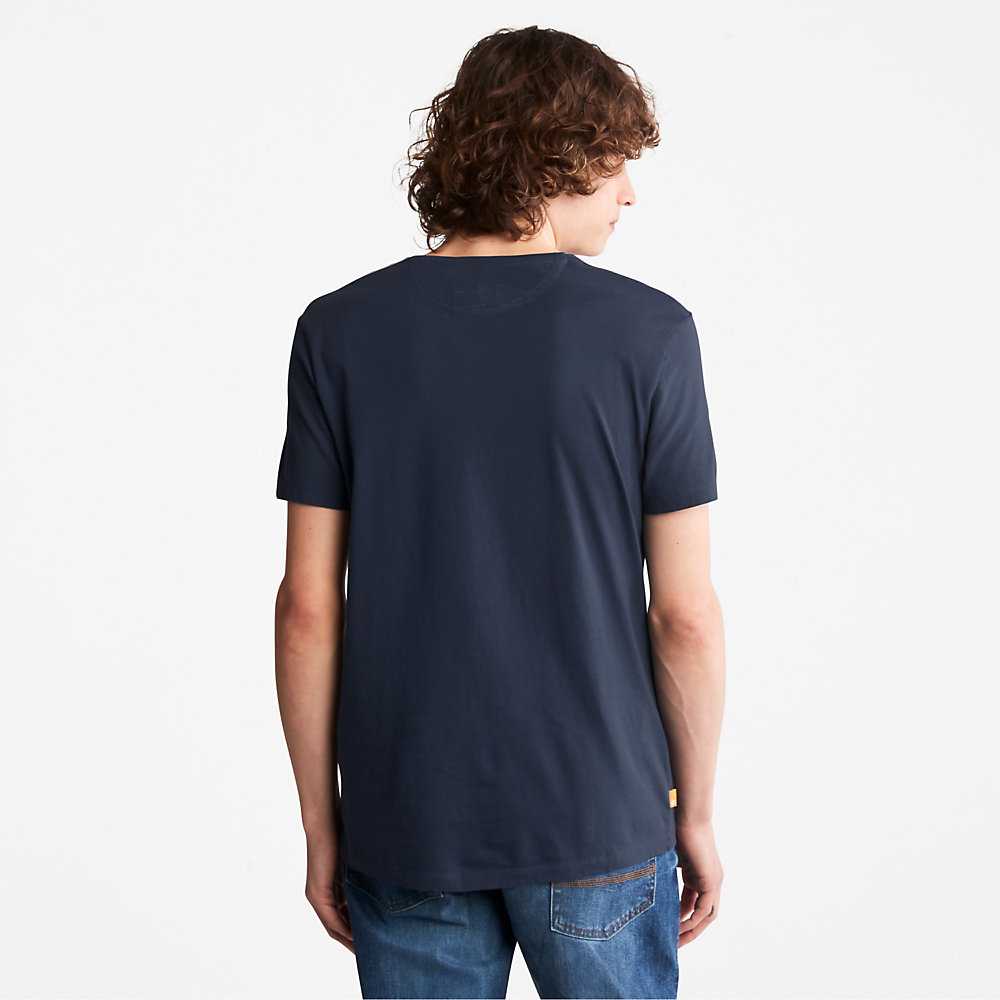 Men's Timberland Dunstan River T Shirts Navy | UAE-2895307