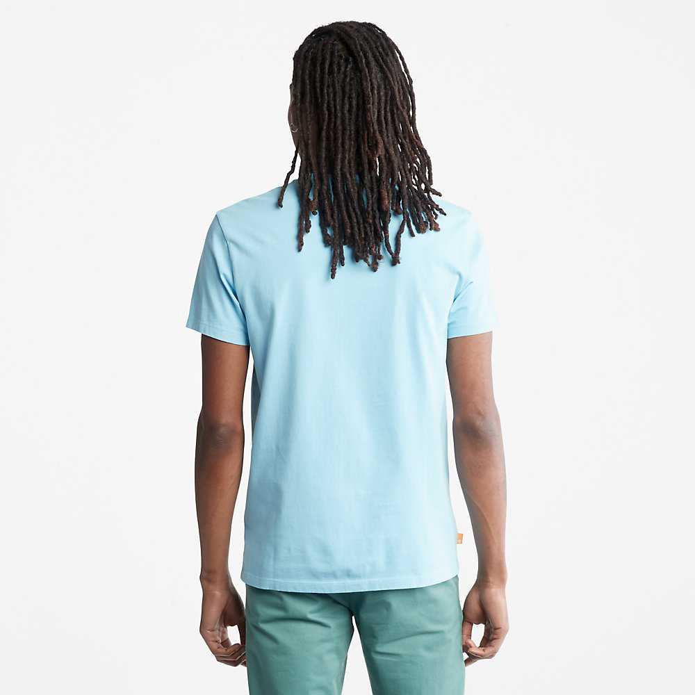 Men's Timberland Dunstan River T Shirts Blue | UAE-3107948