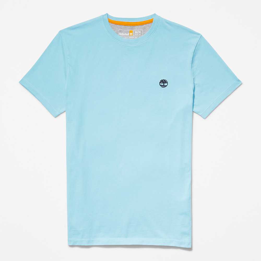 Men's Timberland Dunstan River T Shirts Blue | UAE-3107948