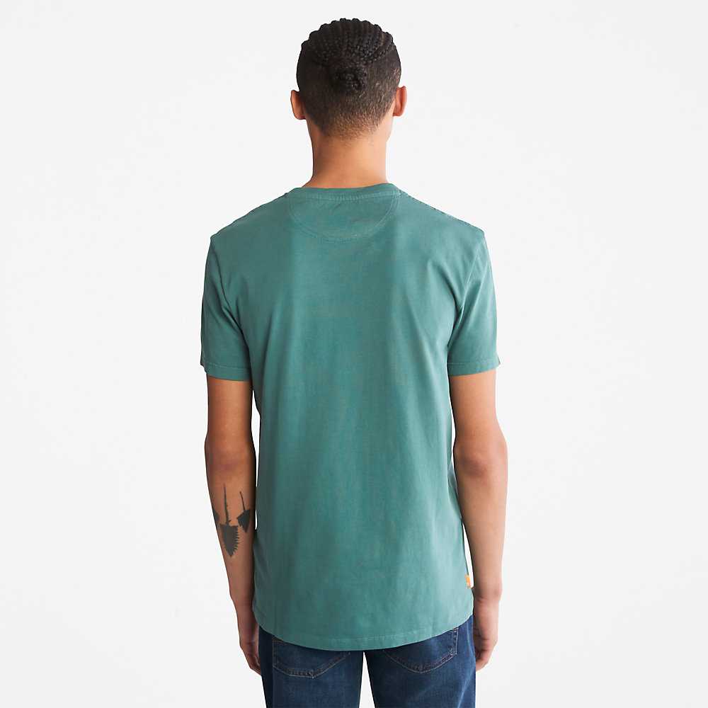 Men's Timberland Dunstan River T Shirts Green | UAE-3726084