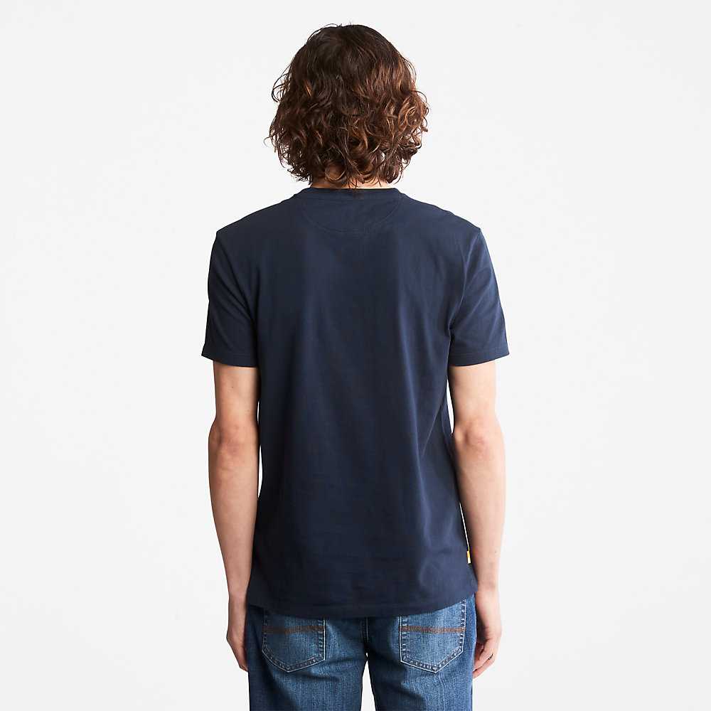 Men's Timberland Dunstan River T Shirts Navy | UAE-4879312