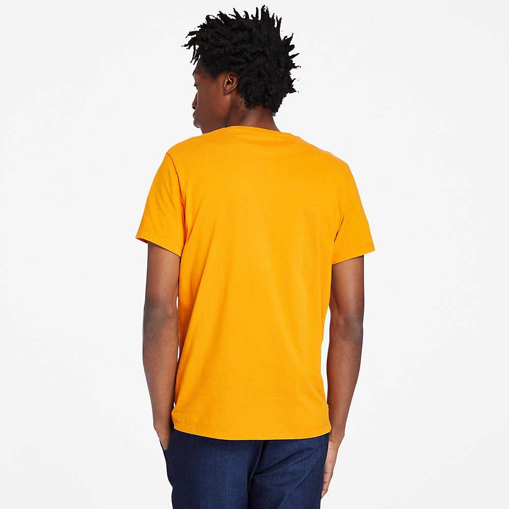 Men's Timberland Dunstan River T Shirts Orange | UAE-4908153