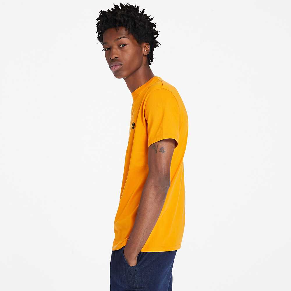 Men's Timberland Dunstan River T Shirts Orange | UAE-4908153