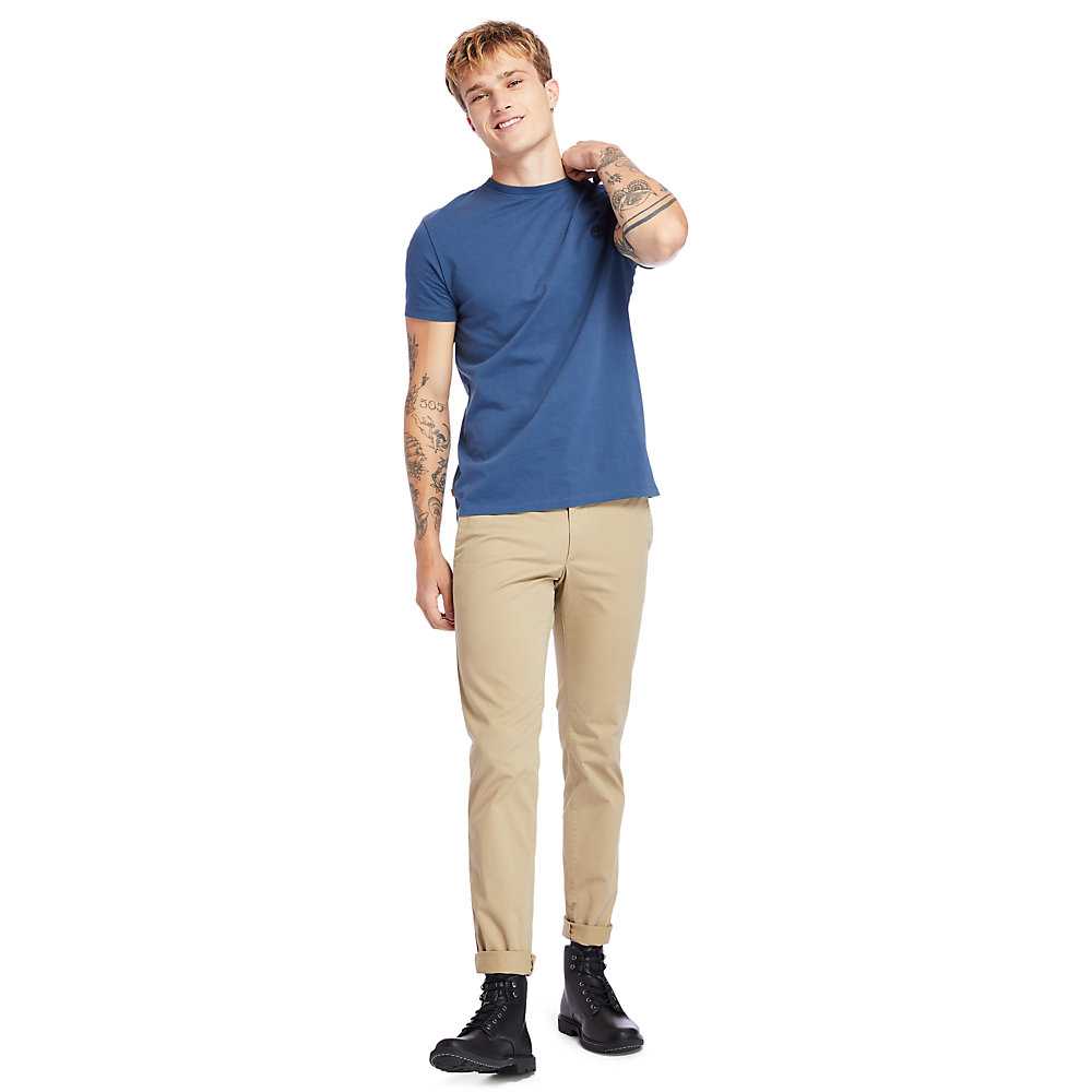 Men's Timberland Dunstan River T Shirts Navy | UAE-5762903