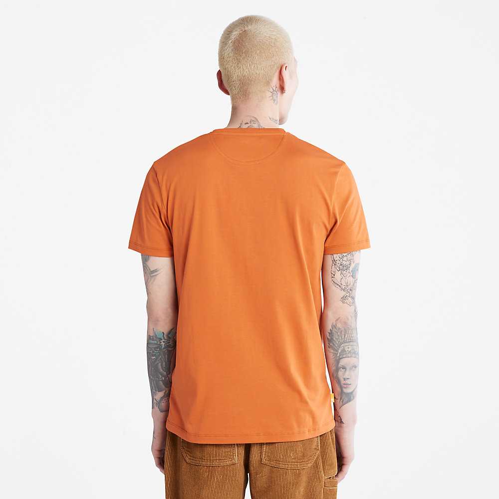 Men's Timberland Dunstan River T Shirts Orange | UAE-6731459