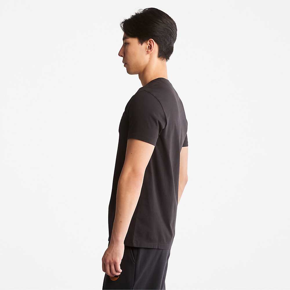 Men's Timberland Dunstan River T Shirts Black | UAE-7058932