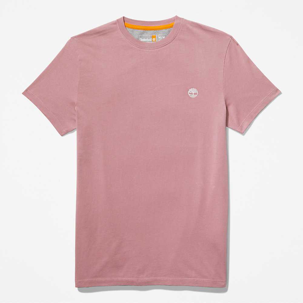 Men's Timberland Dunstan River T Shirts Pink | UAE-7406531