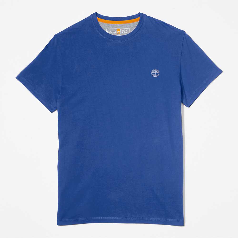 Men's Timberland Dunstan River T Shirts Dark Blue | UAE-7658042