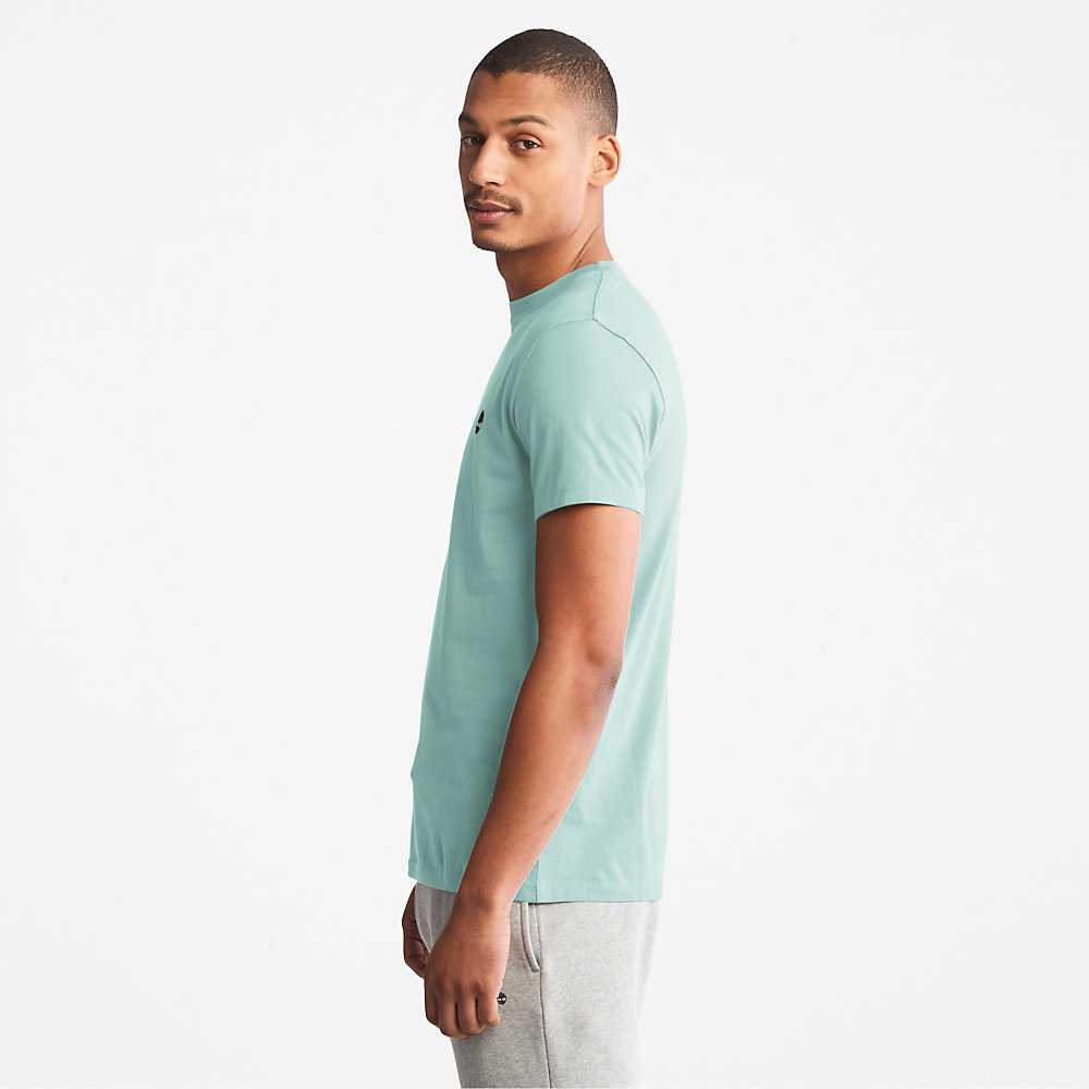 Men's Timberland Dunstan River T Shirts Turquoise | UAE-8342510