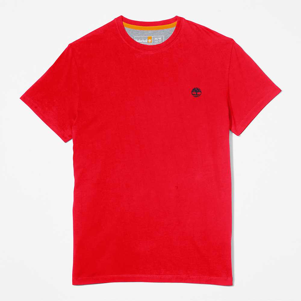 Men's Timberland Dunstan River T Shirts Red | UAE-8517240