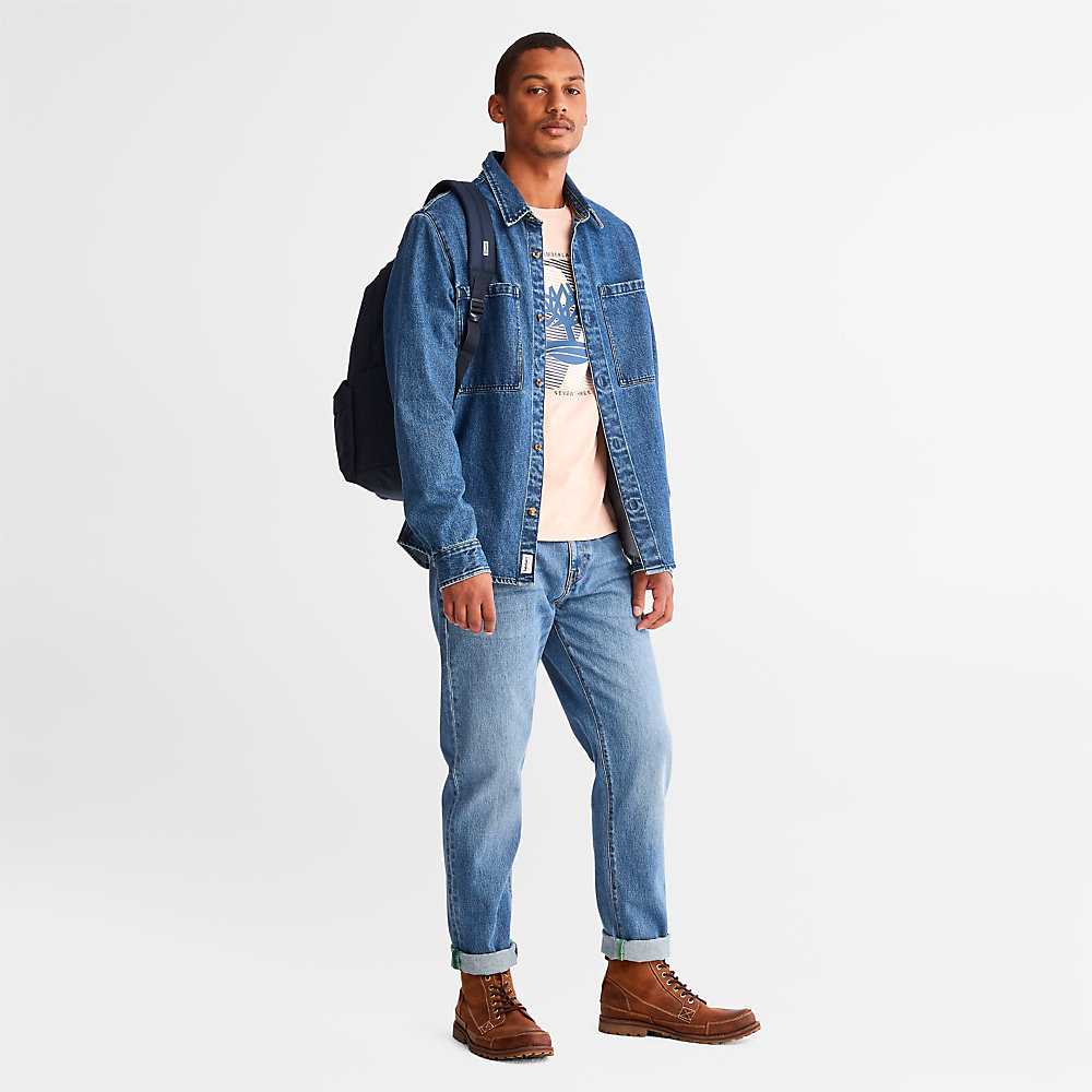 Men's Timberland Earthkeepers Jeans Light Blue | UAE-6842305