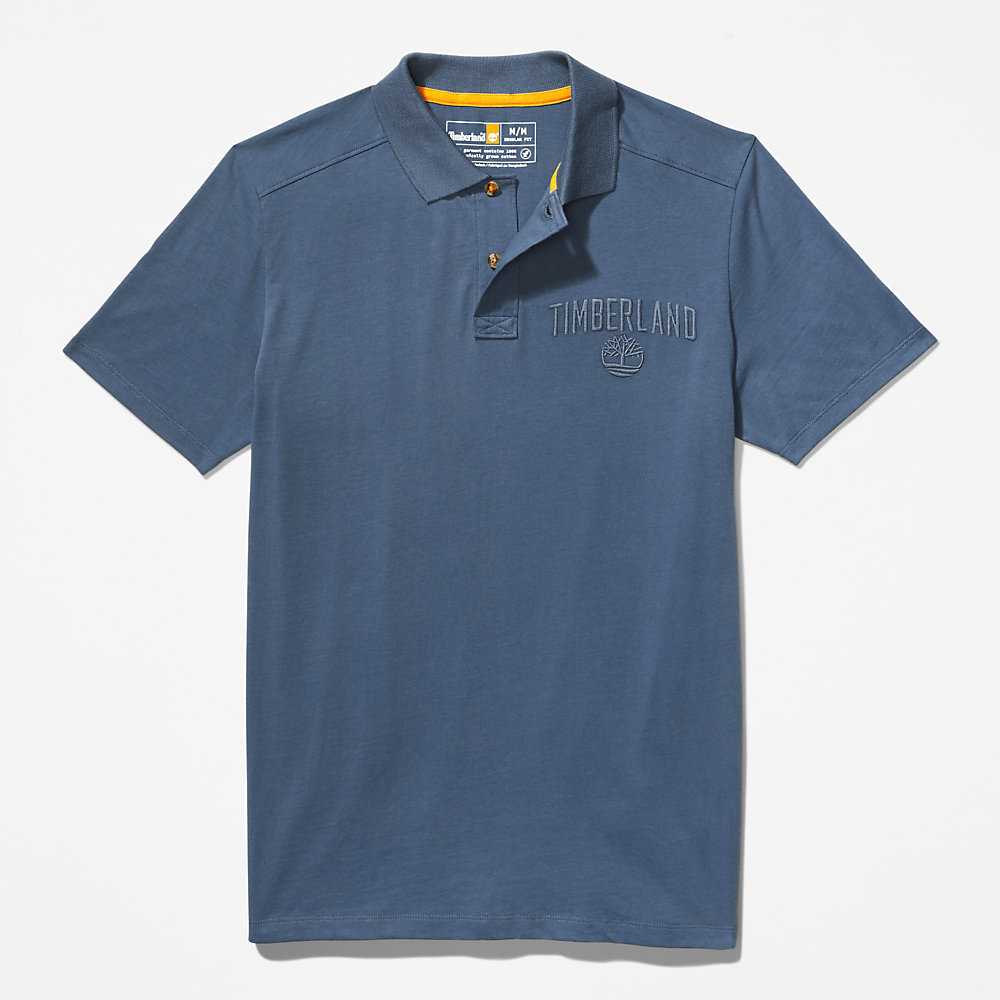 Men's Timberland Earthkeepers Polo Shirts Dark Blue | UAE-2704198