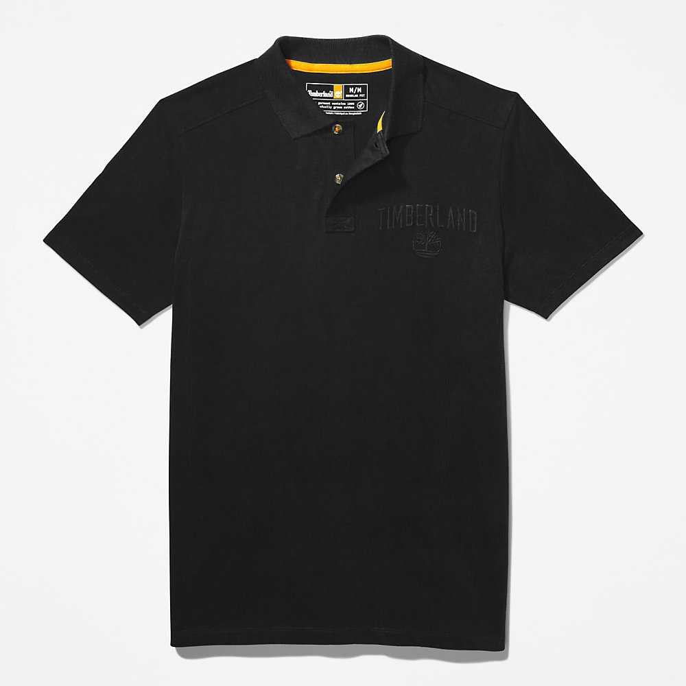 Men's Timberland Earthkeepers Polo Shirts Black | UAE-3290746