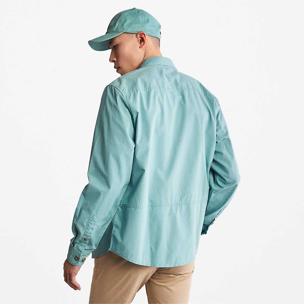 Men's Timberland Earthkeepers Shirts Turquoise | UAE-9431067