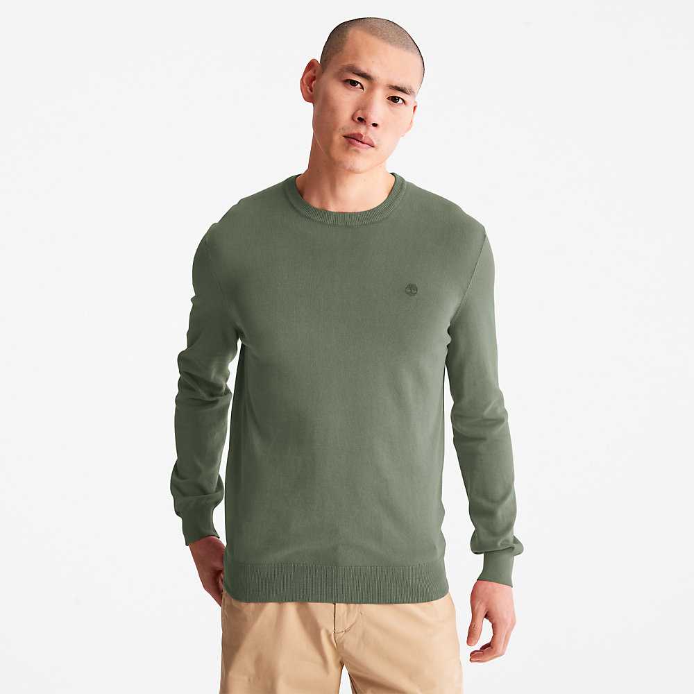 Men\'s Timberland Earthkeepers Sweatshirt Dark Green | UAE-7069215