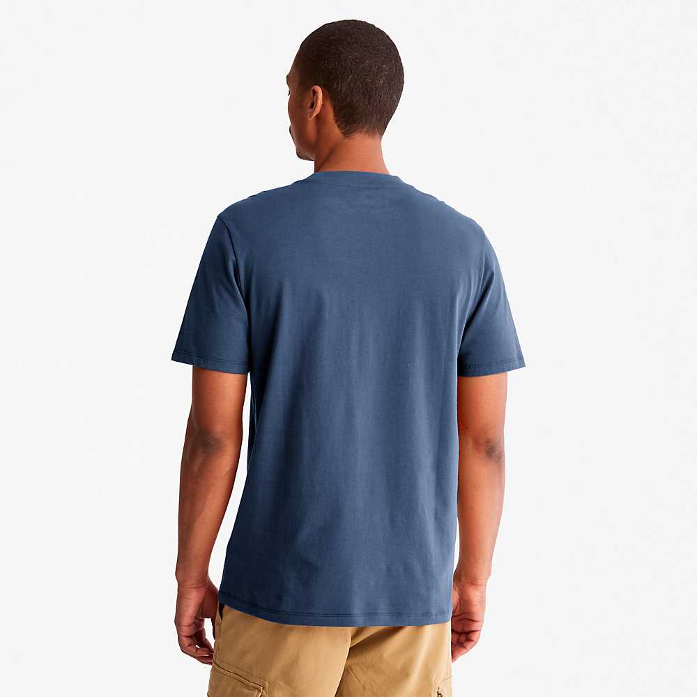 Men's Timberland Earthkeepers T Shirts Dark Blue | UAE-2816549