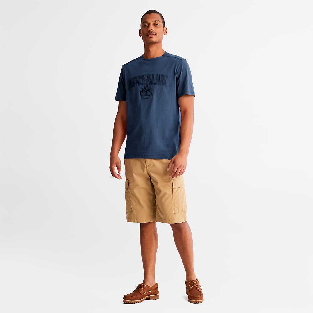 Men's Timberland Earthkeepers T Shirts Dark Blue | UAE-2816549