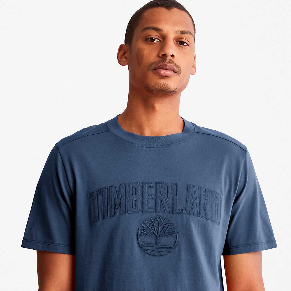 Men's Timberland Earthkeepers T Shirts Dark Blue | UAE-2816549