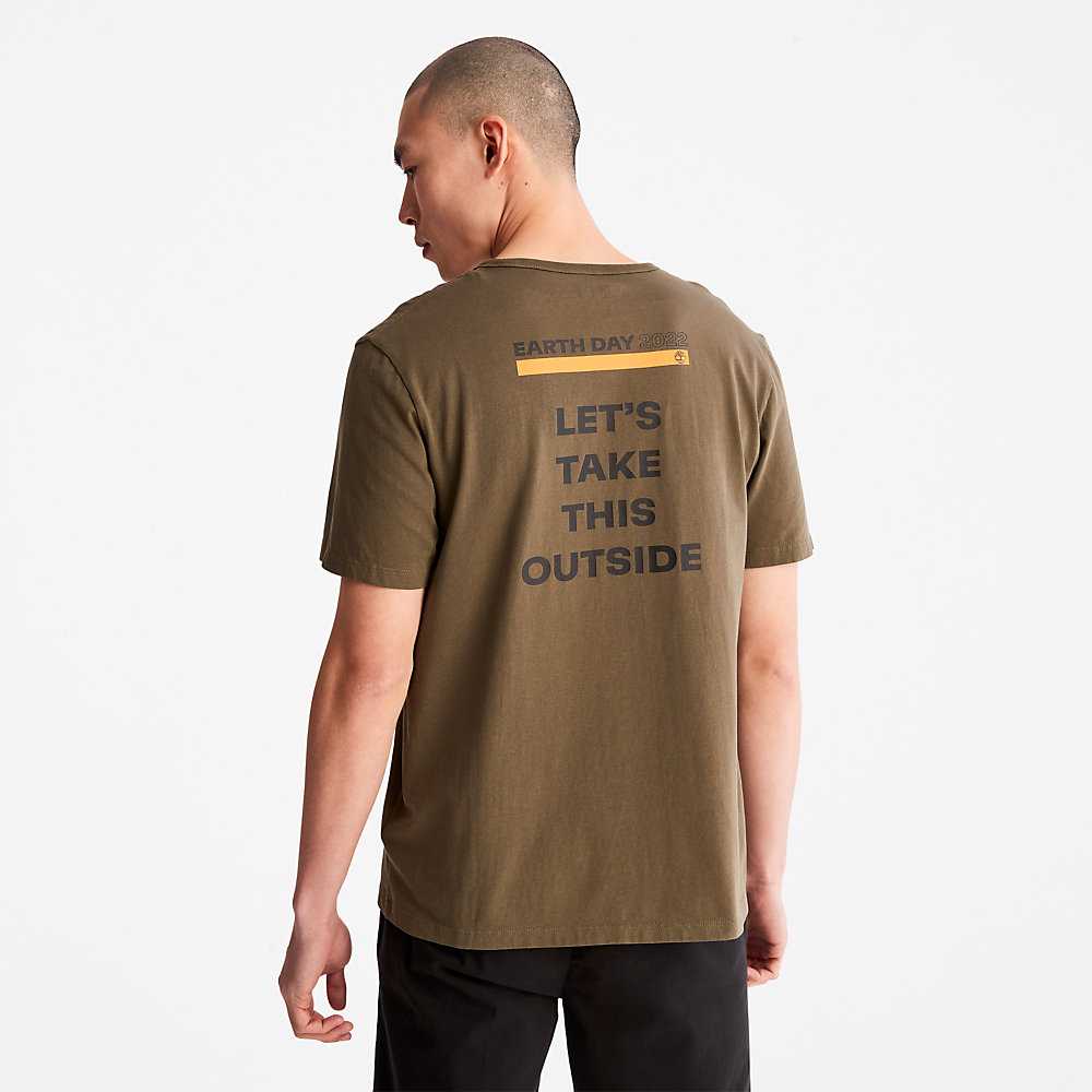 Men's Timberland Earthkeepers T Shirts Dark Green | UAE-4568327