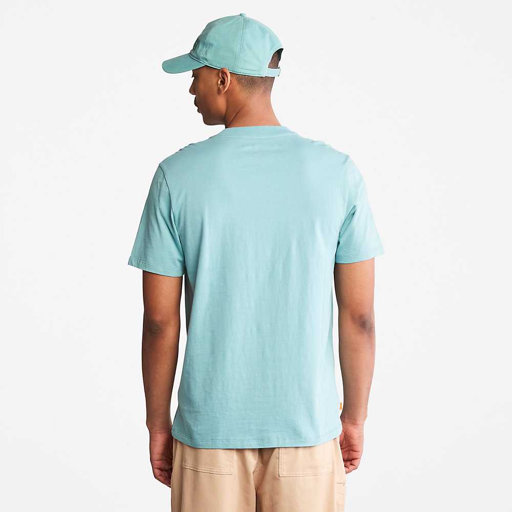 Men's Timberland Earthkeepers T Shirts Turquoise | UAE-0142376