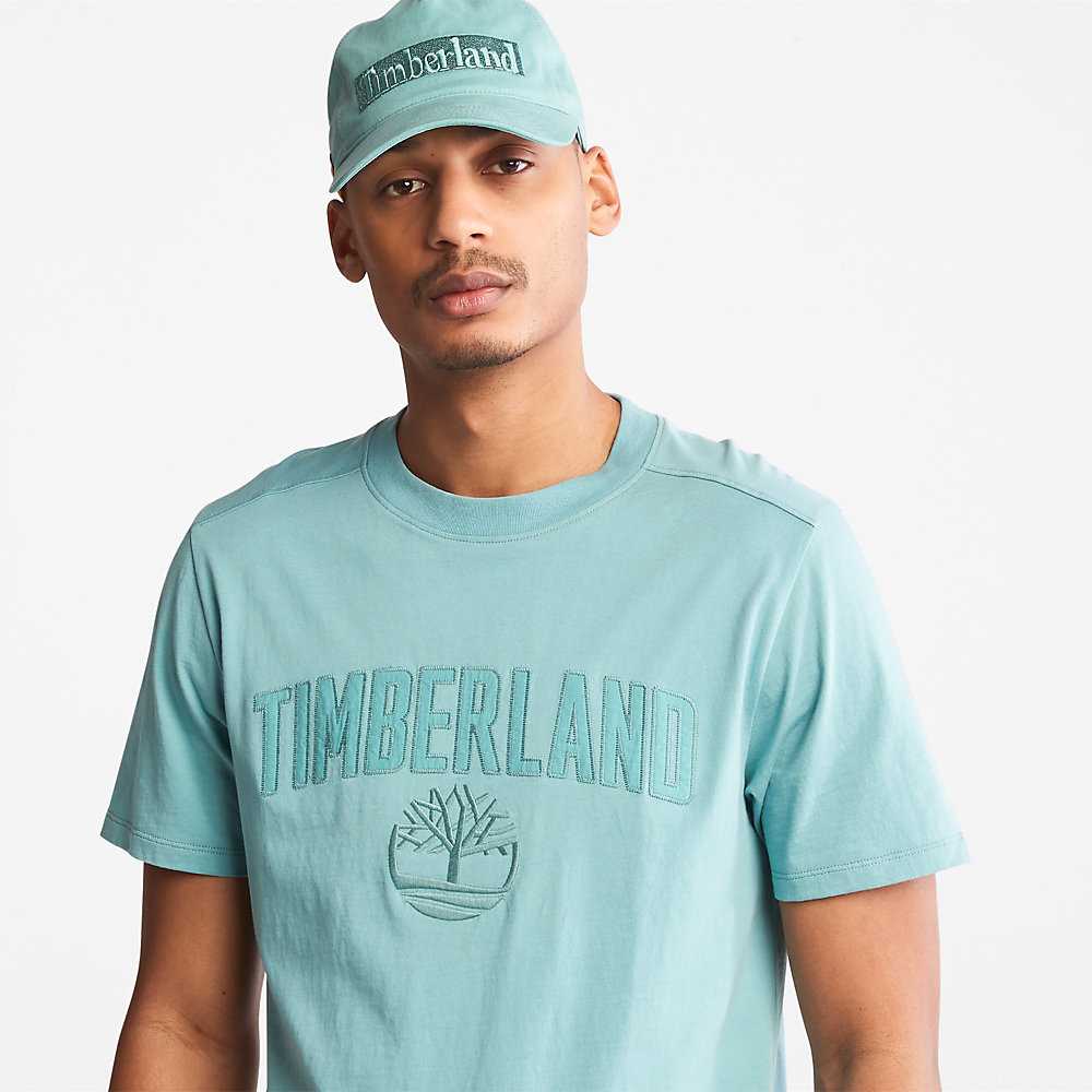 Men's Timberland Earthkeepers T Shirts Turquoise | UAE-0142376