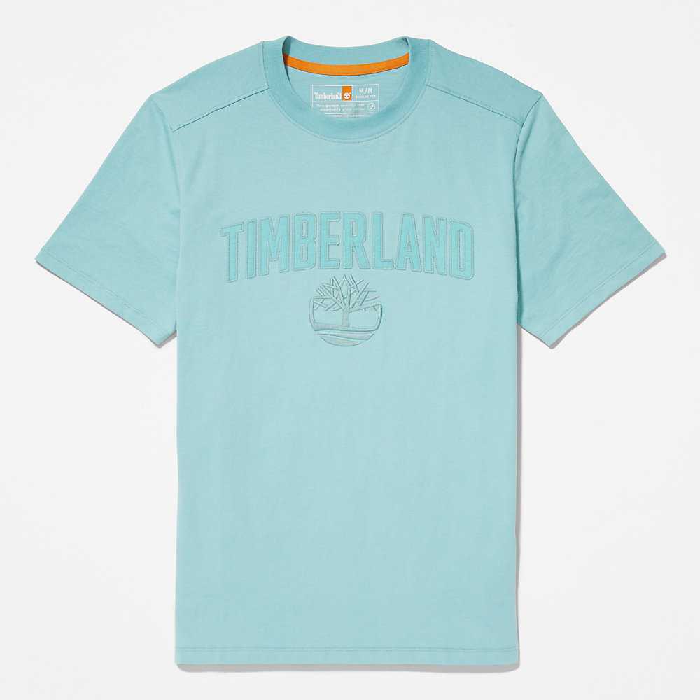 Men's Timberland Earthkeepers T Shirts Turquoise | UAE-0142376