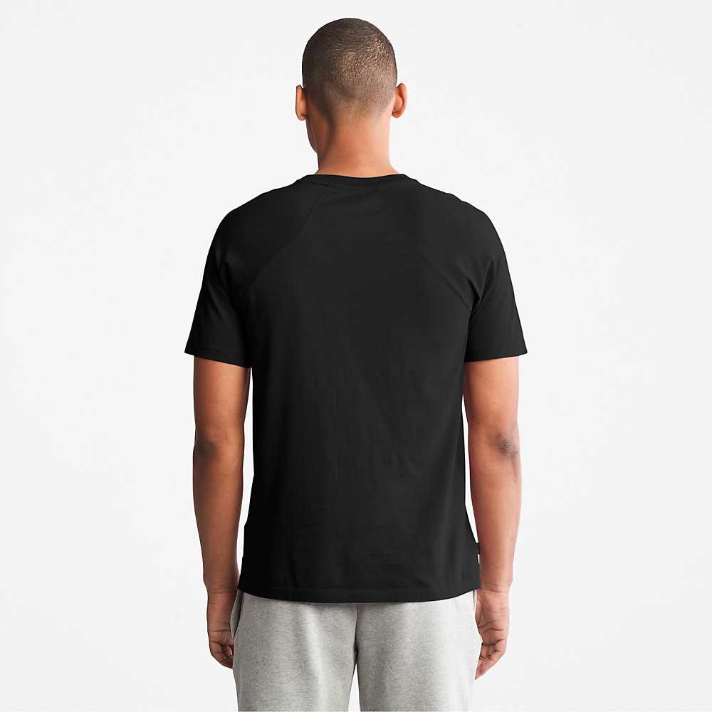 Men's Timberland Eco-Ready Supima® Cotton TimberFresh™ T Shirts Black | UAE-0143758