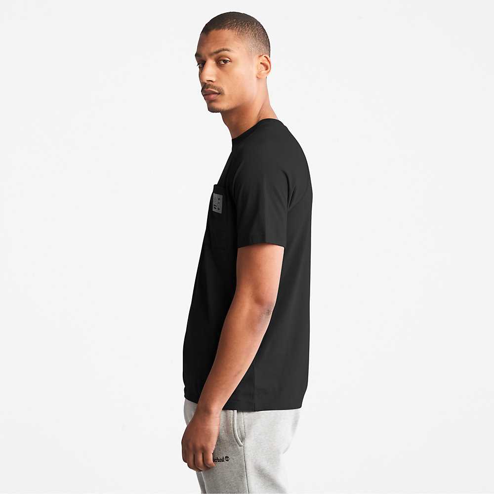 Men's Timberland Eco-Ready Supima® Cotton TimberFresh™ T Shirts Black | UAE-0143758