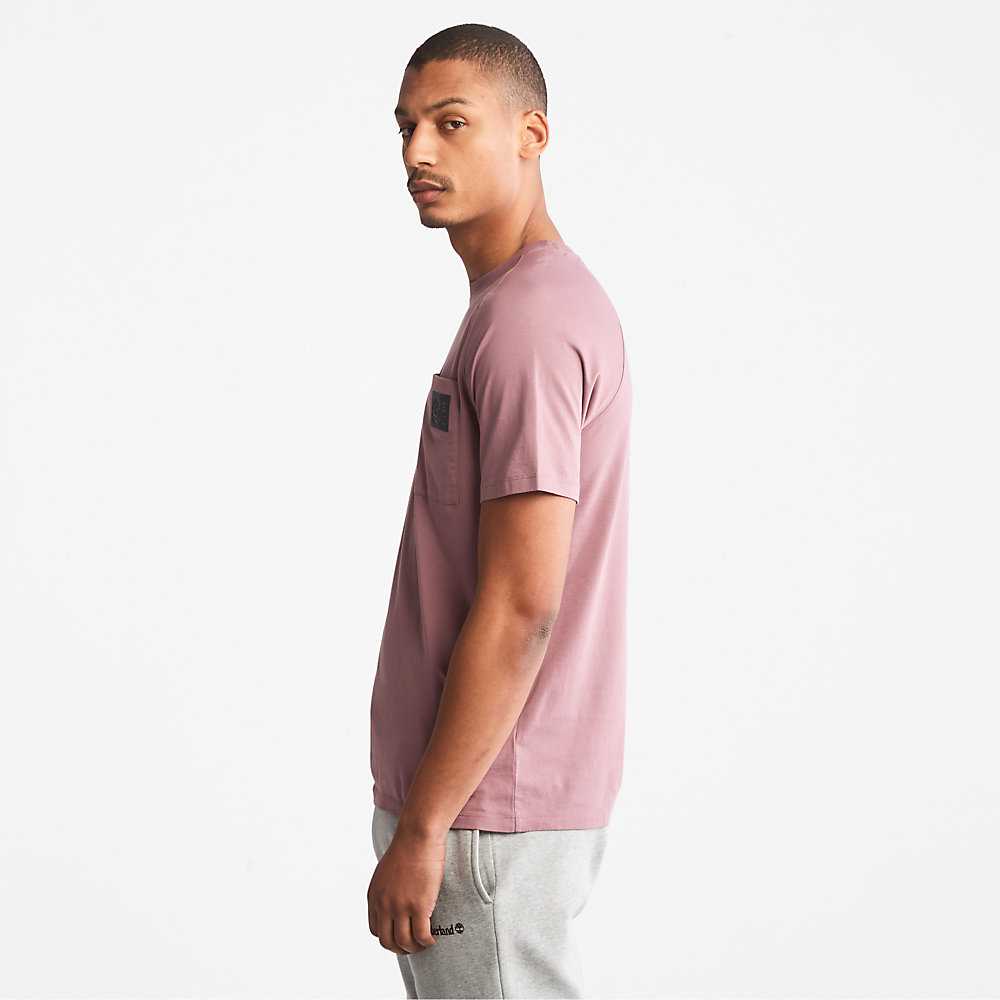 Men's Timberland Eco-Ready Supima® Cotton TimberFresh™ T Shirts Pink | UAE-9486071