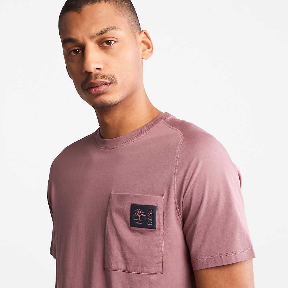 Men's Timberland Eco-Ready Supima® Cotton TimberFresh™ T Shirts Pink | UAE-9486071