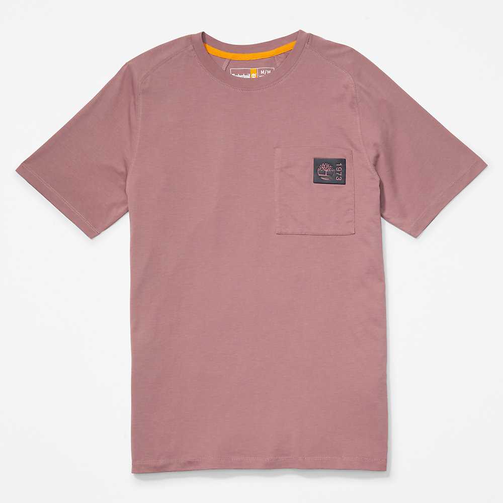 Men's Timberland Eco-Ready Supima® Cotton TimberFresh™ T Shirts Pink | UAE-9486071