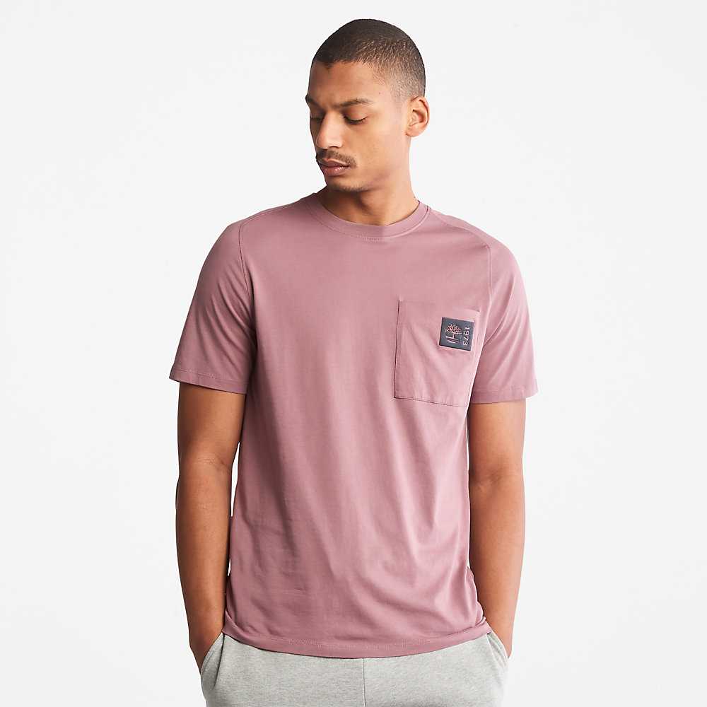 Men\'s Timberland Eco-Ready Supima® Cotton TimberFresh™ T Shirts Pink | UAE-9486071