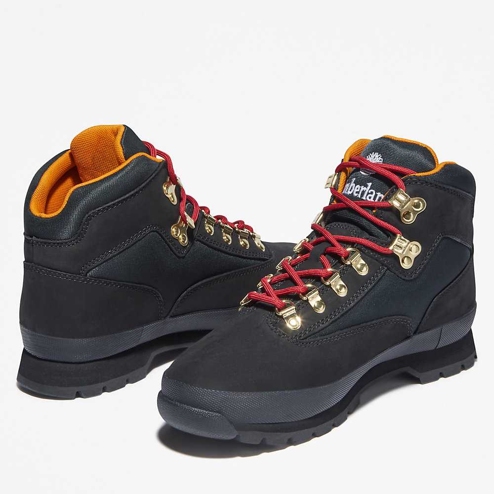 Men's Timberland Euro Hiker Hiking Boots Black | UAE-5429310