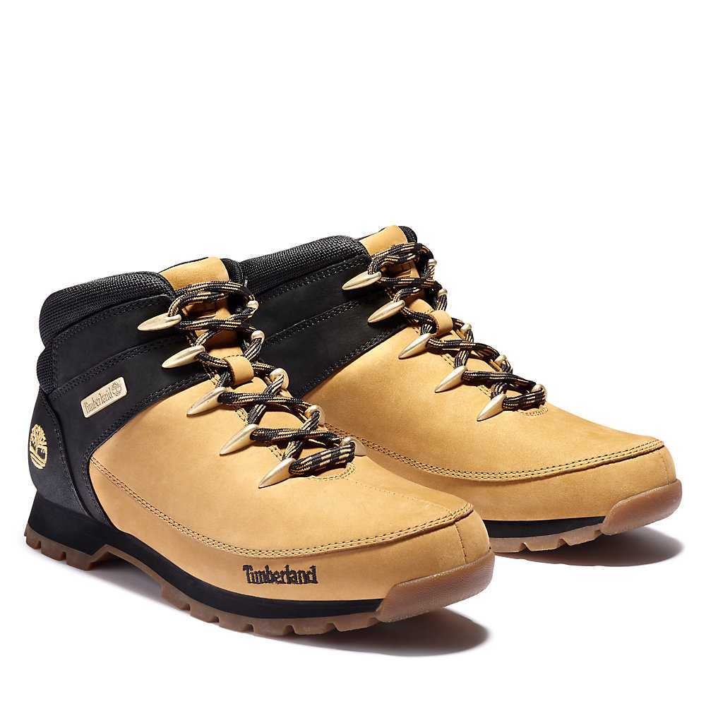 Men's Timberland Euro Sprint Hiking Boots Yellow/Black | UAE-0278356