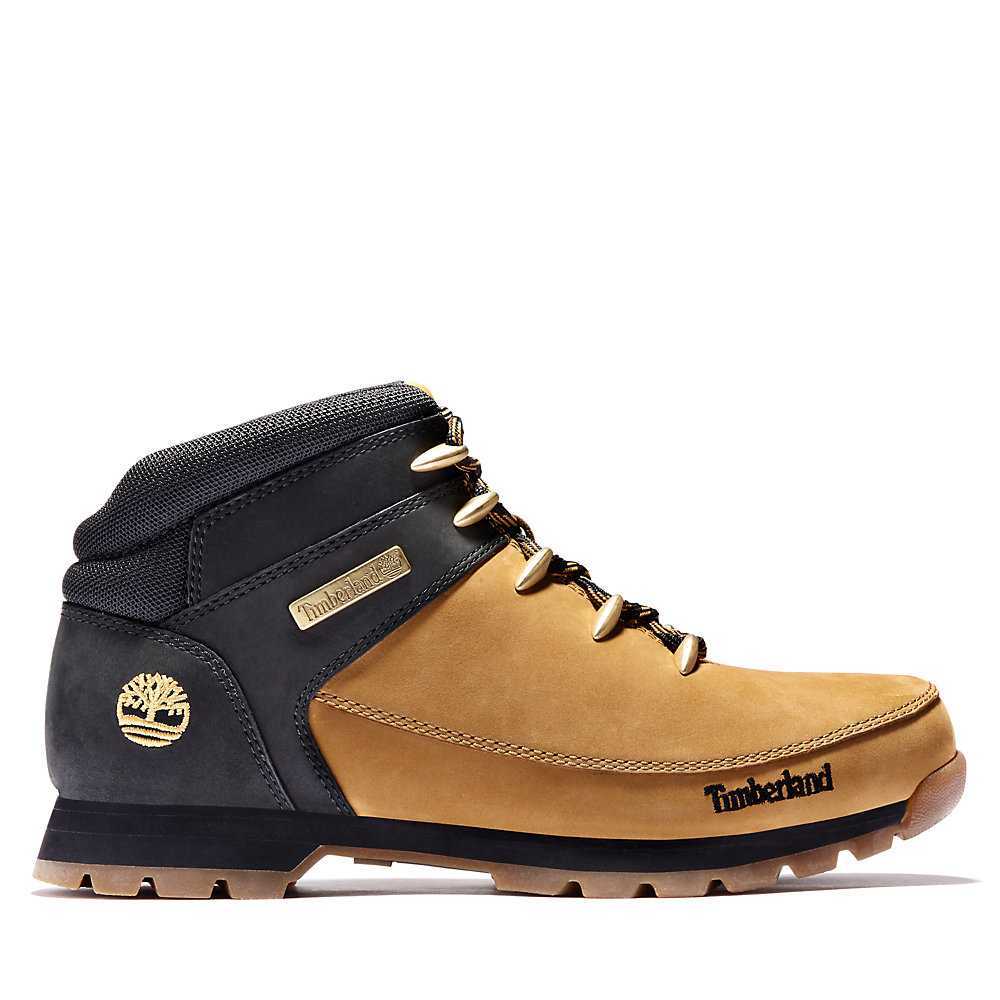 Men\'s Timberland Euro Sprint Hiking Boots Yellow/Black | UAE-0278356