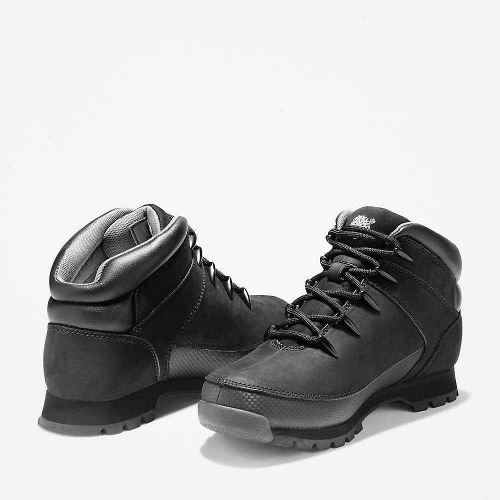 Men's Timberland Euro Sprint Mid Hiking Boots Black | UAE-4908563