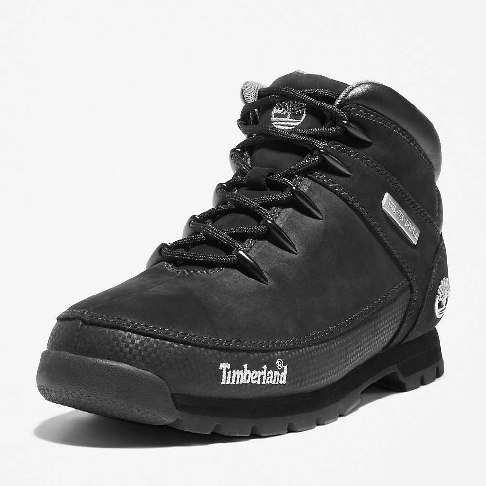 Men's Timberland Euro Sprint Mid Hiking Boots Black | UAE-4908563