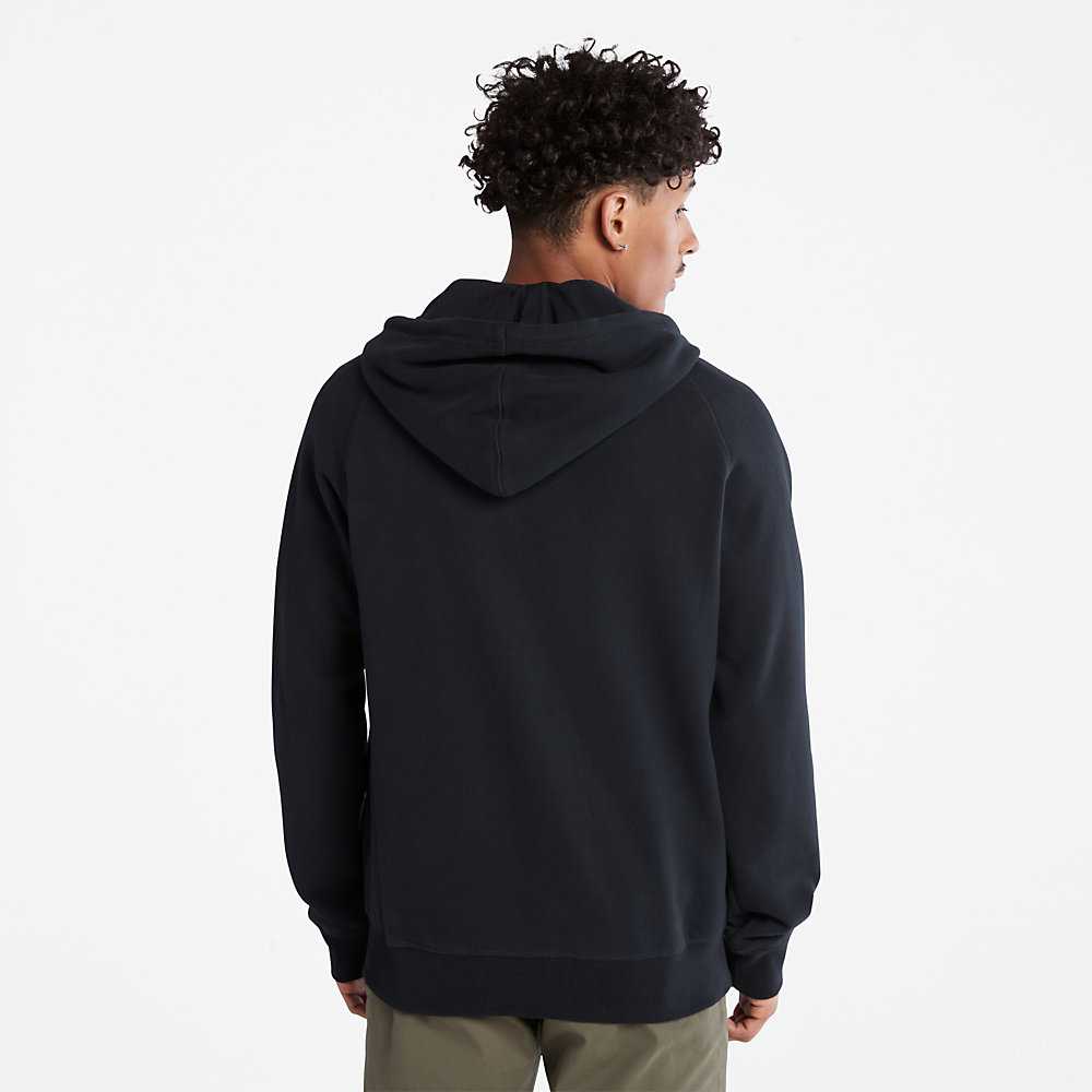 Men's Timberland Exeter River Hoodie Black | UAE-3527406