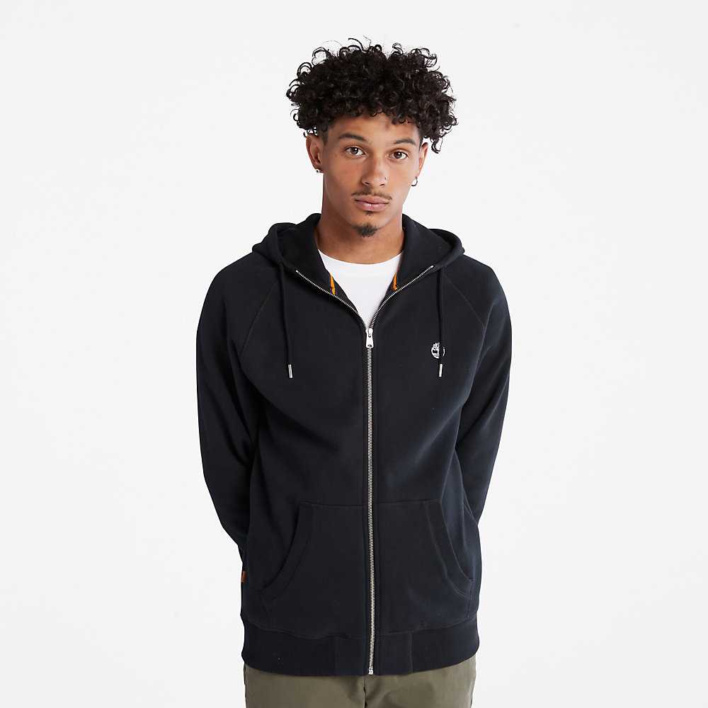 Men\'s Timberland Exeter River Hoodie Black | UAE-3527406