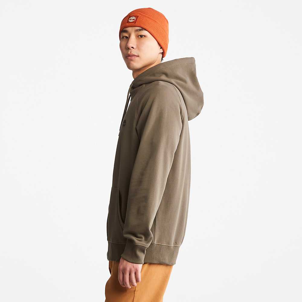 Men's Timberland Exeter River Hoodie Dark Green | UAE-5920378